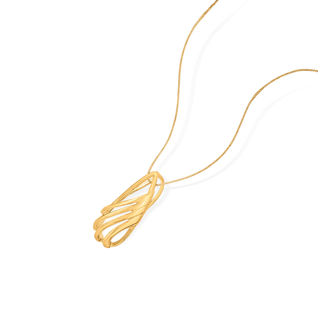 Light Cascade Gold Pendant Set for Women