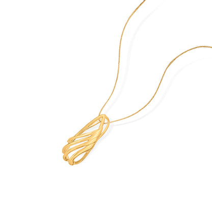 Light Cascade Gold Pendant Set for Women