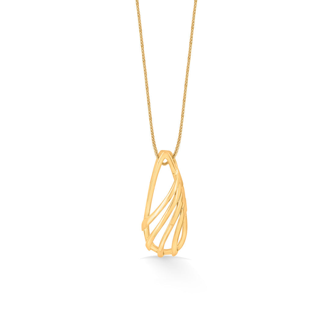Light Cascade Gold Pendant Set for Women