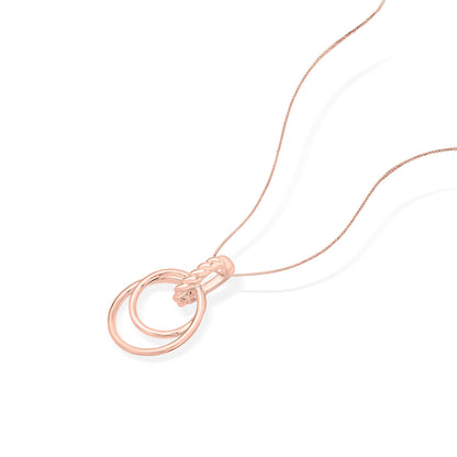 Halo Embrace Gold Pendant Set for Women