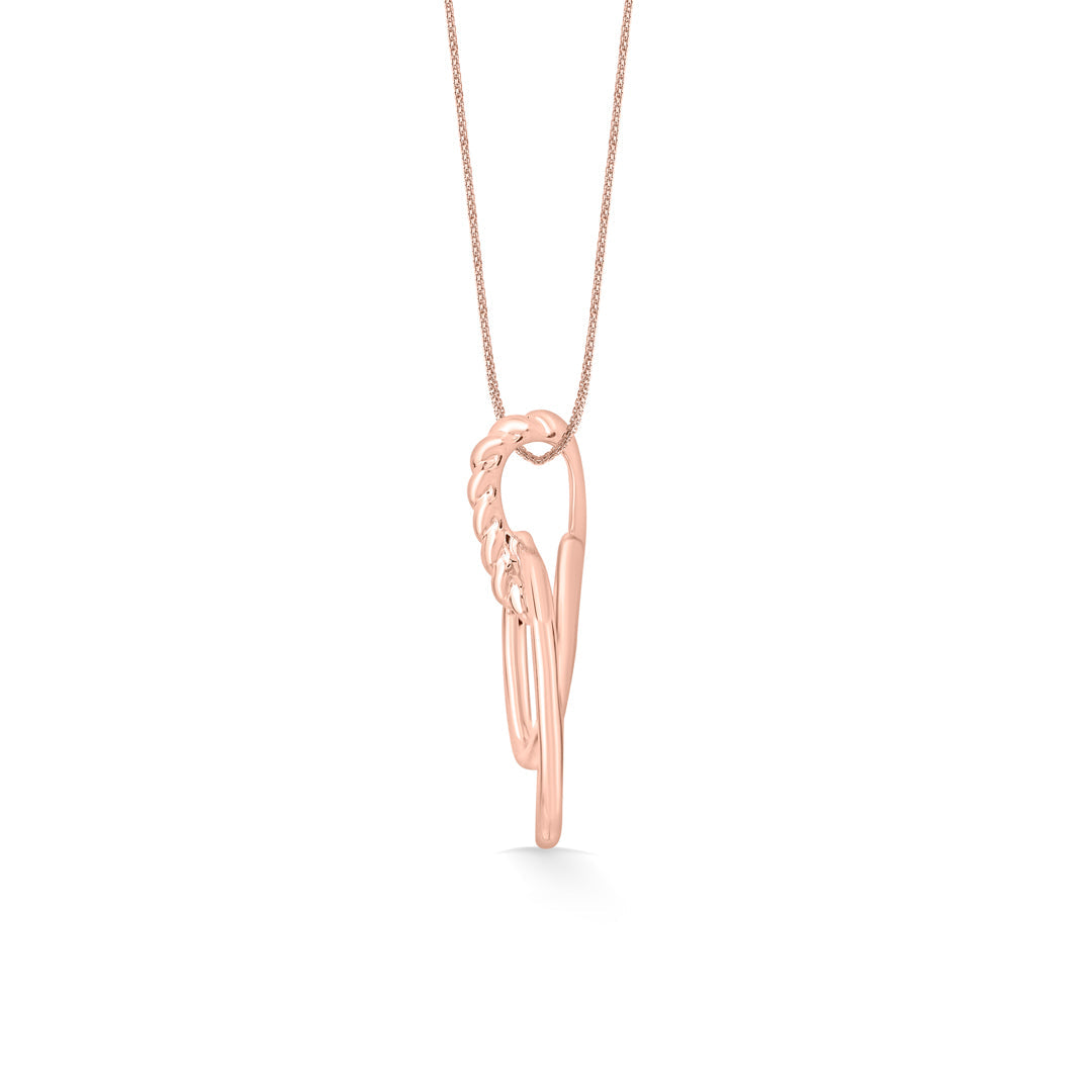 Halo Embrace Gold Pendant Set for Women