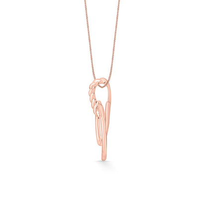 Halo Embrace Gold Pendant Set for Women