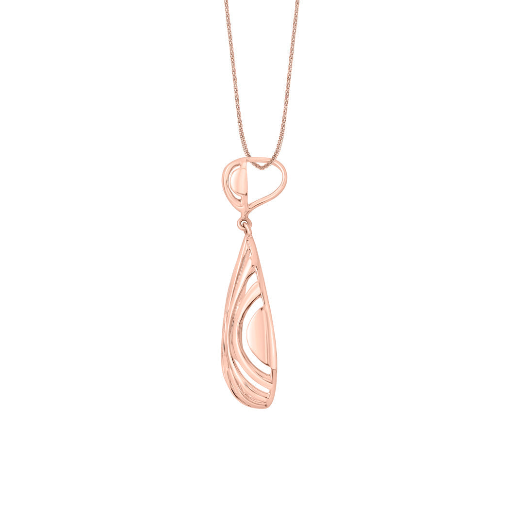 Ripple Glow Gold Pendant Set for Women