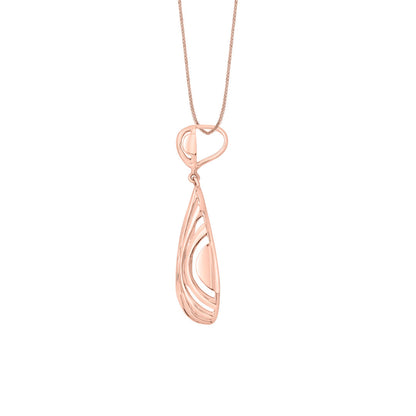 Ripple Glow Gold Pendant Set for Women