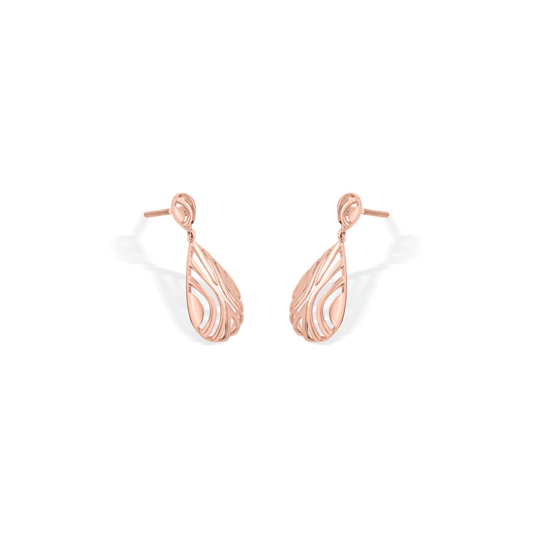 Ripple Glow Gold Pendant Set for Women