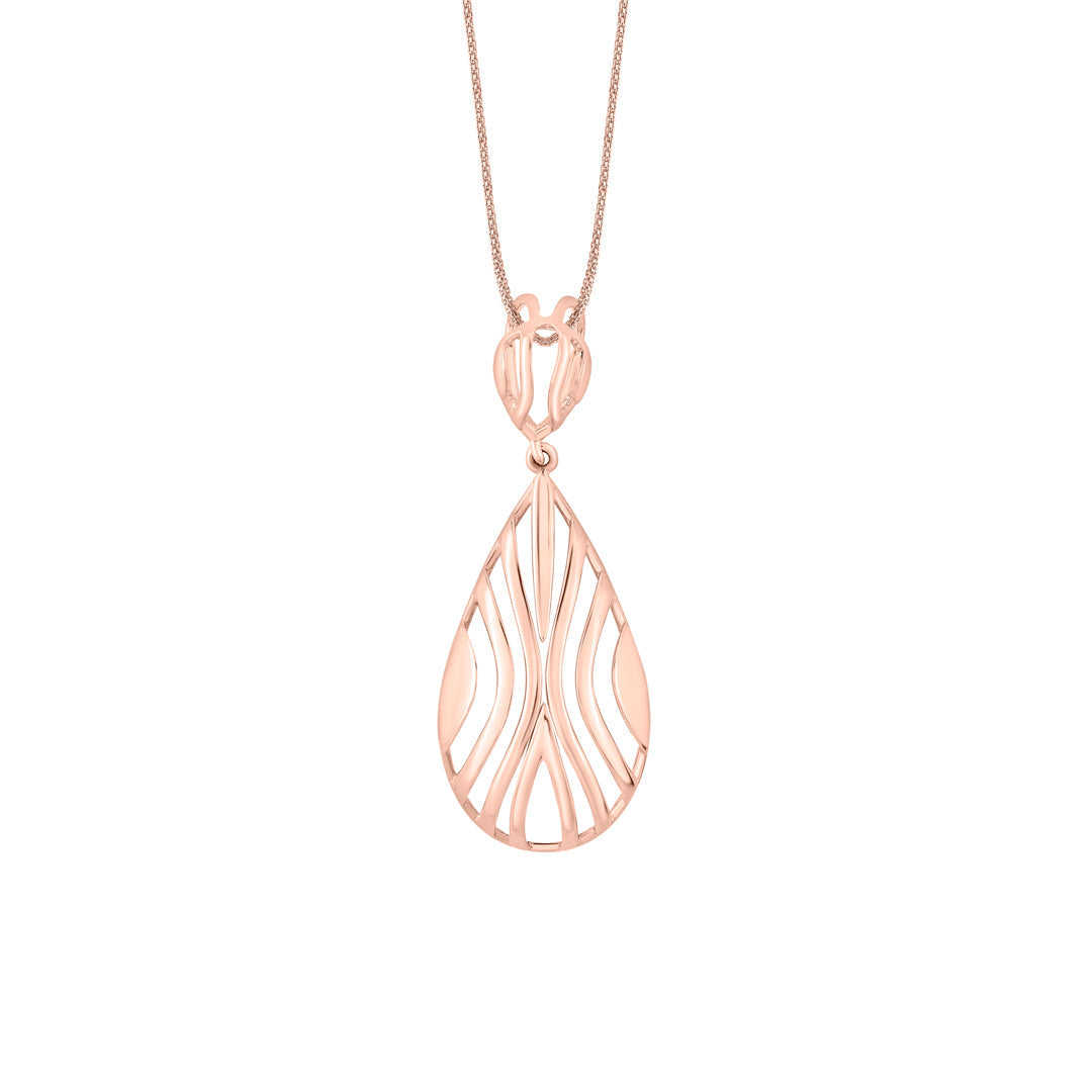 Ripple Glow Gold Pendant Set for Women