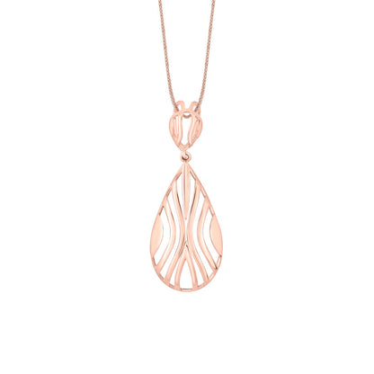 Ripple Glow Gold Pendant Set for Women