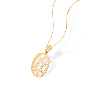 Sun Halo Gold Pendant Set for Women
