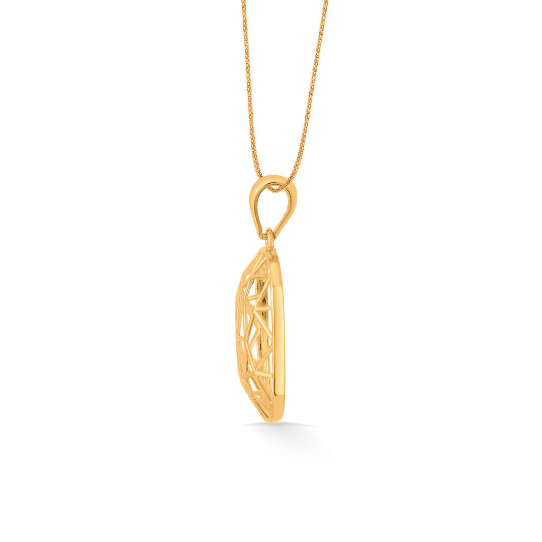 Sun Halo Gold Pendant Set for Women