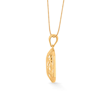 Sun Halo Gold Pendant Set for Women