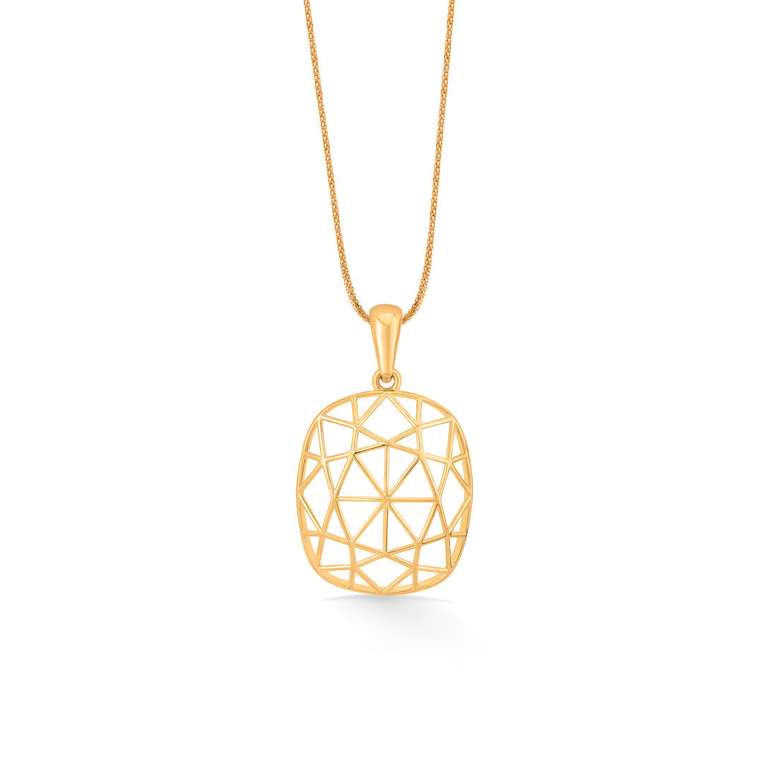 Sun Halo Gold Pendant Set for Women