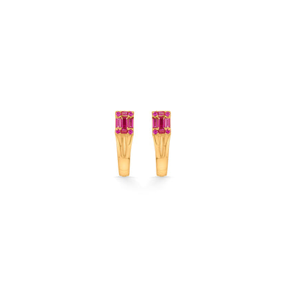 Rosé Flair Gold Hoops & Huggies Earrings for Women