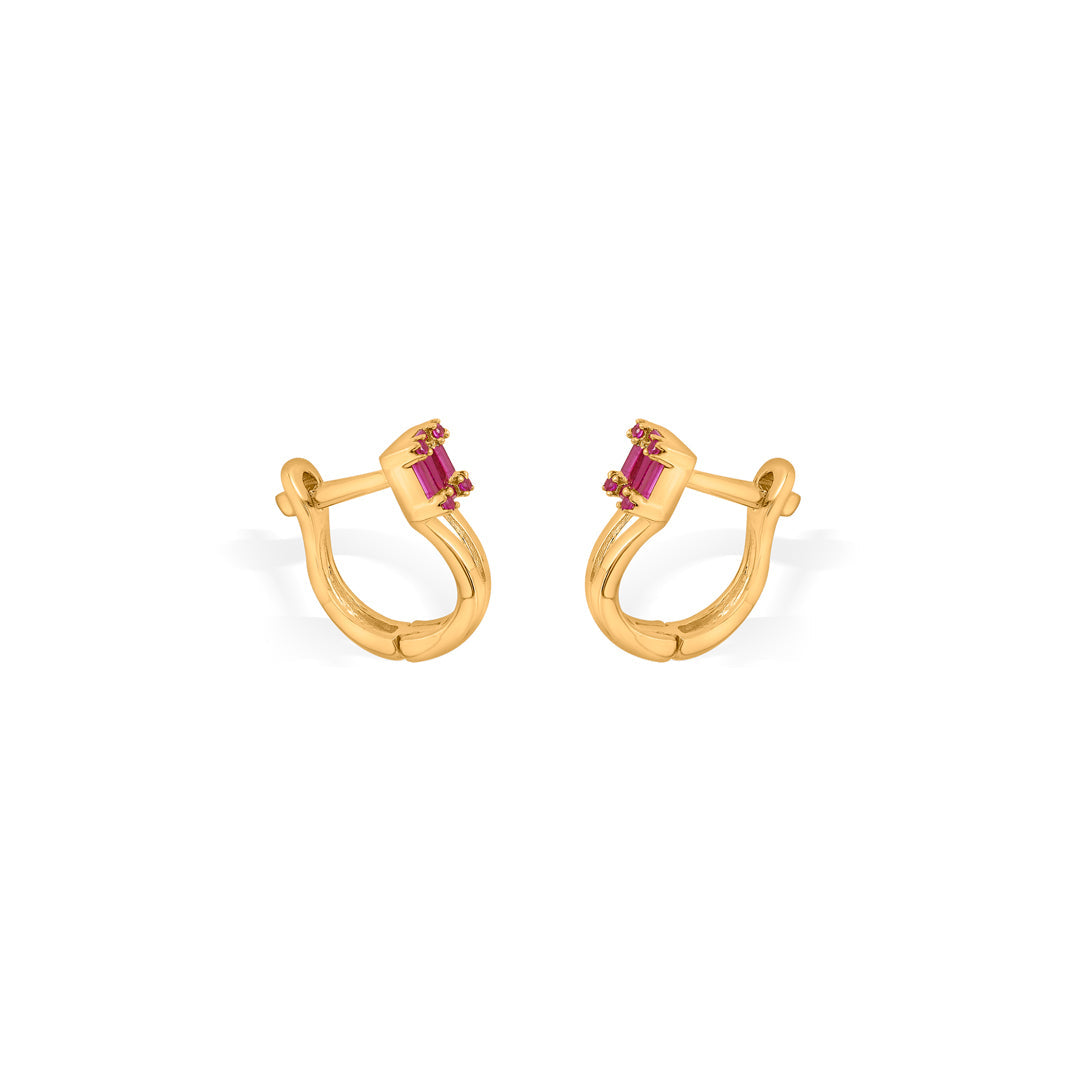 Rosé Flair Gold Hoops & Huggies Earrings for Women