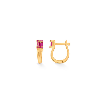 Rosé Flair Gold Hoops & Huggies Earrings for Women