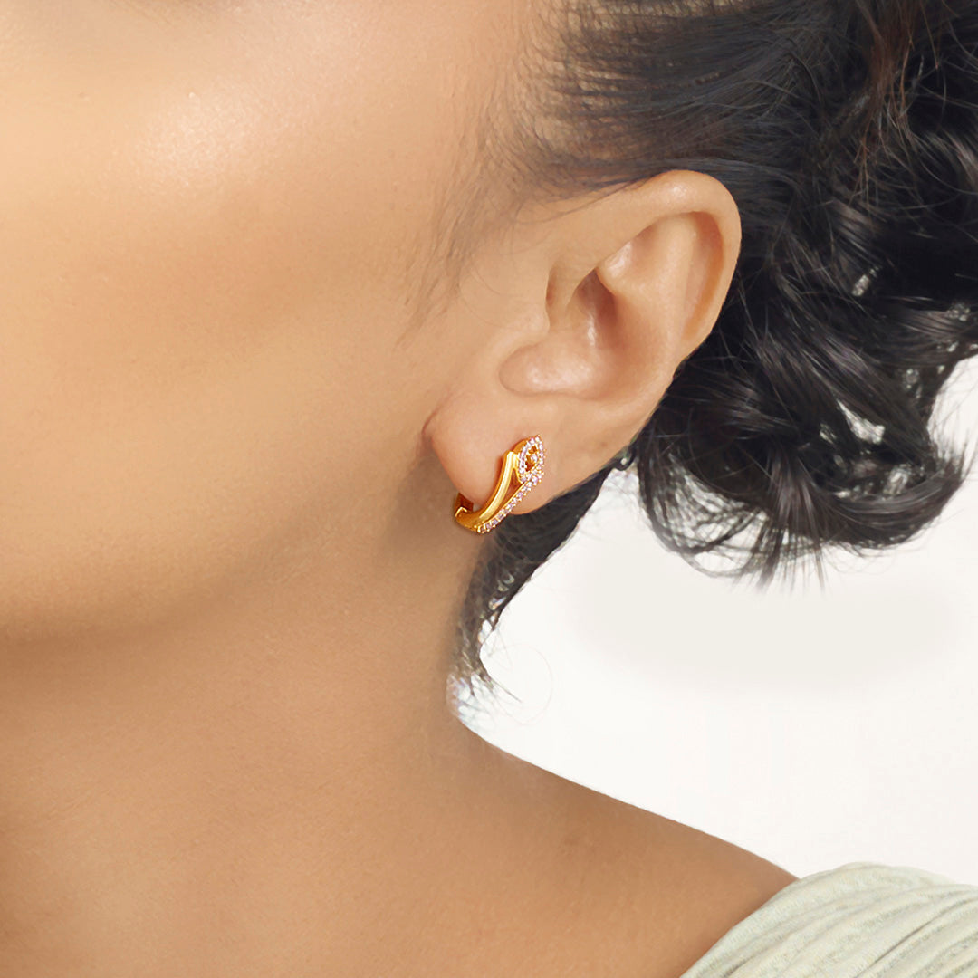 Regal Glow Gold Hoops & Huggies Earrings for Women
