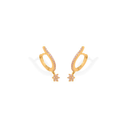 Stellar Glow Gold Hoops & Huggies Earrings for Women