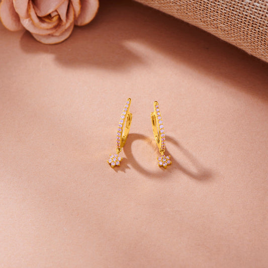 Stellar Glow Gold Hoops & Huggies Earrings for Women