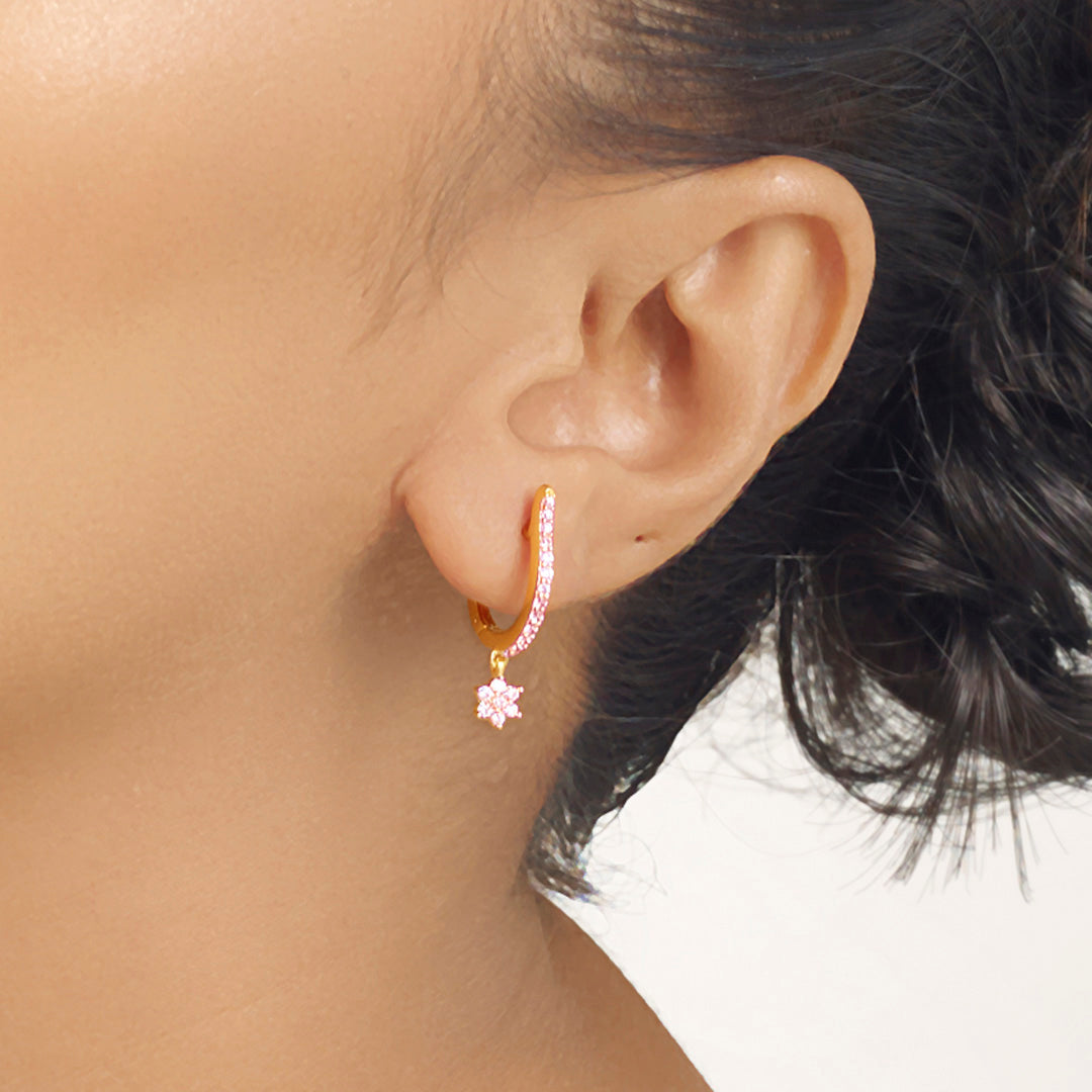Stellar Glow Gold Hoops & Huggies Earrings for Women