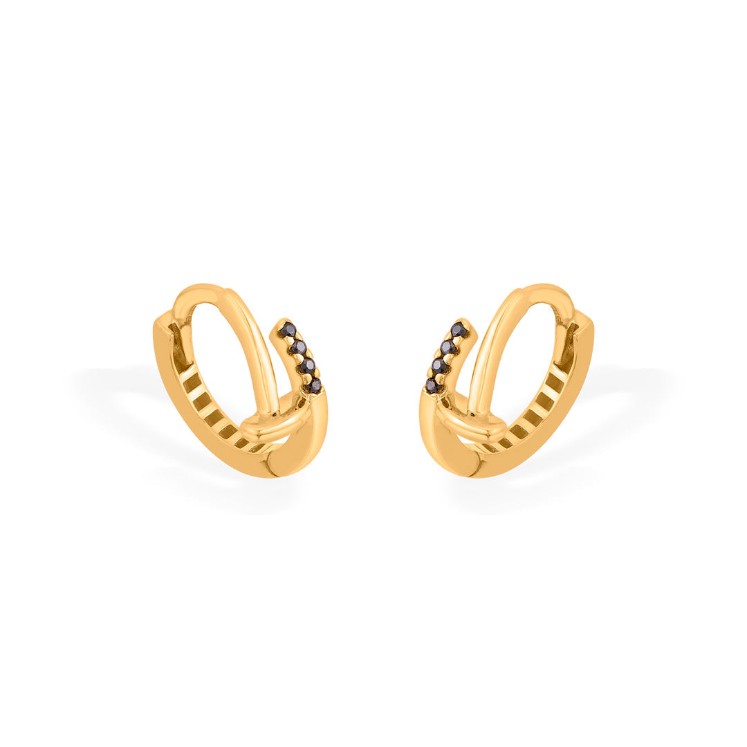 Shadow Gleam Gold Hoops & Huggies Earrings for Women