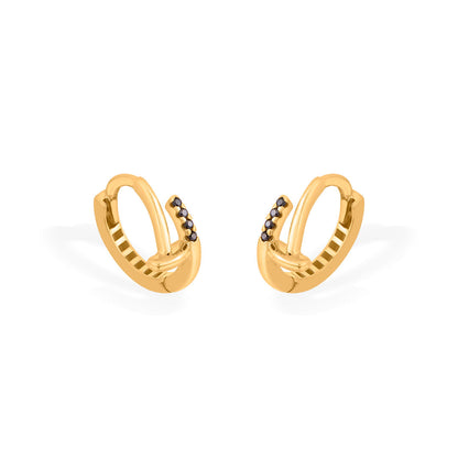 Shadow Gleam Gold Hoops & Huggies Earrings for Women