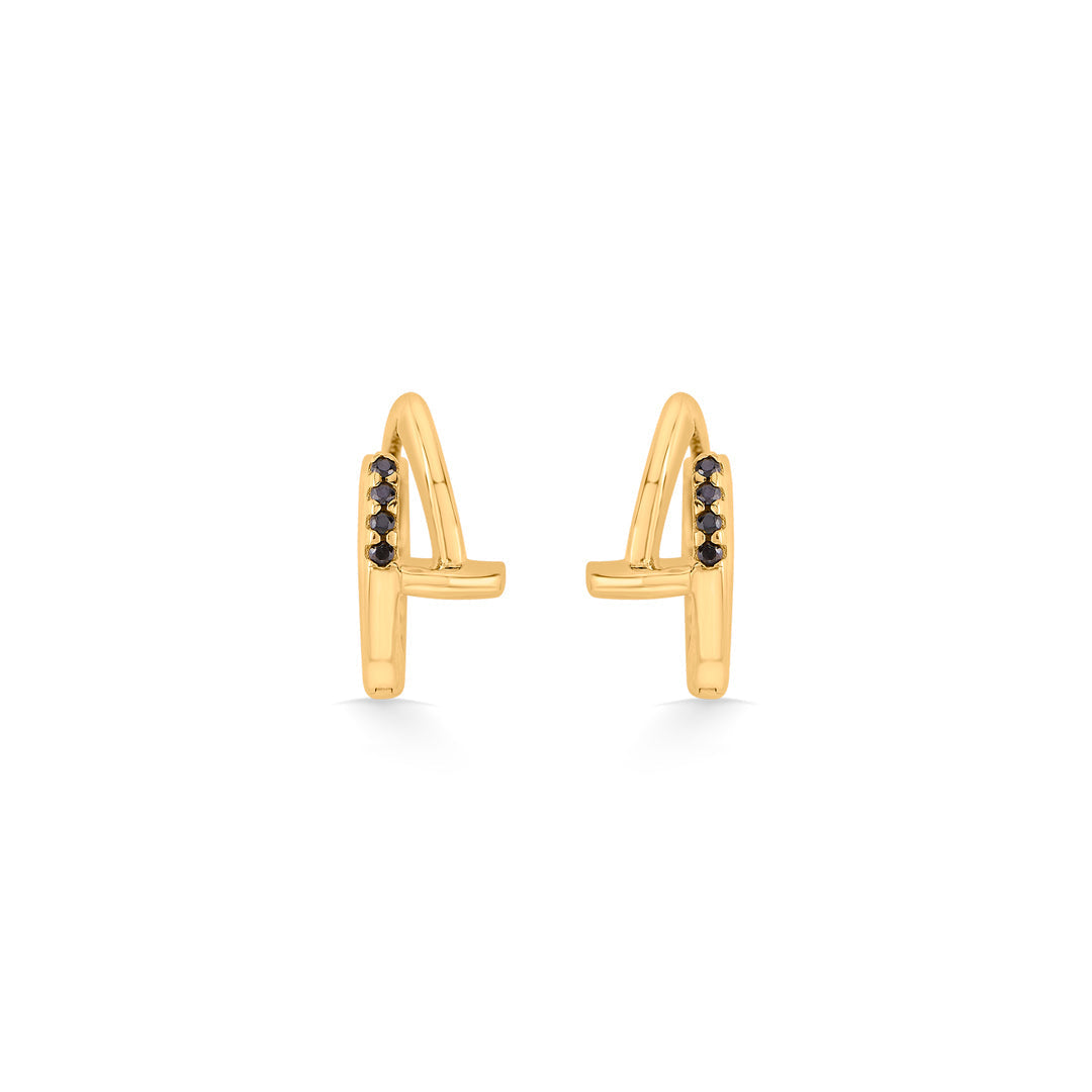 Shadow Gleam Gold Hoops & Huggies Earrings for Women
