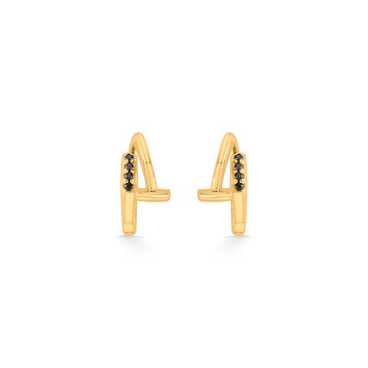 Shadow Gleam Gold Hoops & Huggies Earrings for Women