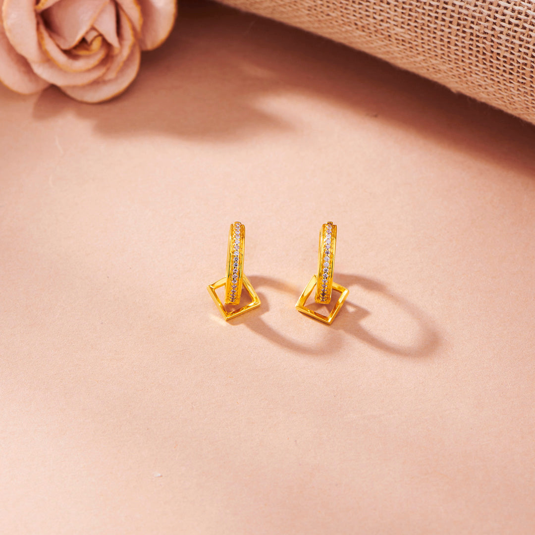 Pivot Glow Gold Hoops & Huggies Earrings for Women