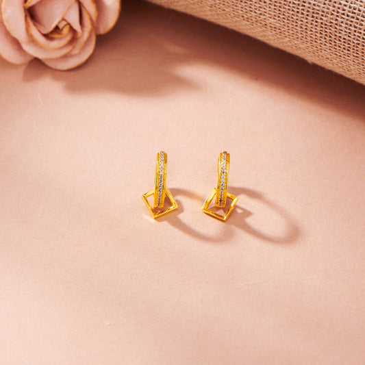 Pivot Glow Gold Hoops & Huggies Earrings for Women