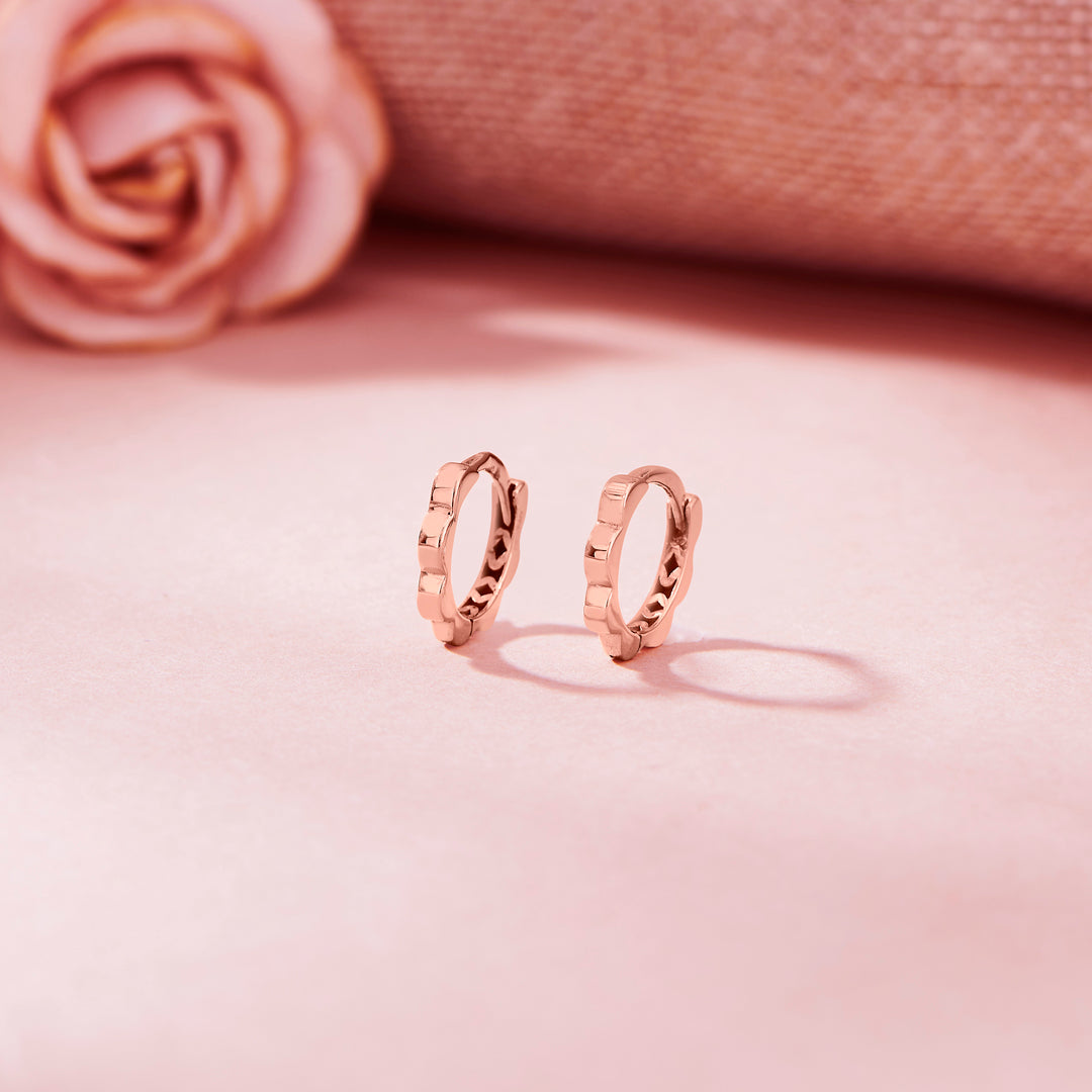 Rosy Flash Gold Hoops & Huggies Earrings for Women