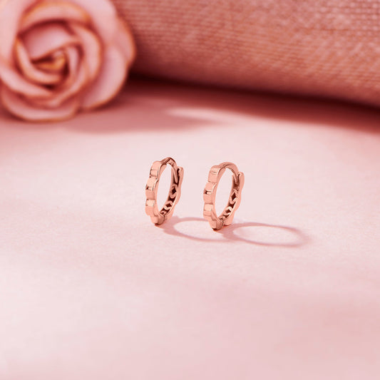 Rosy Flash Gold Hoops & Huggies Earrings for Women