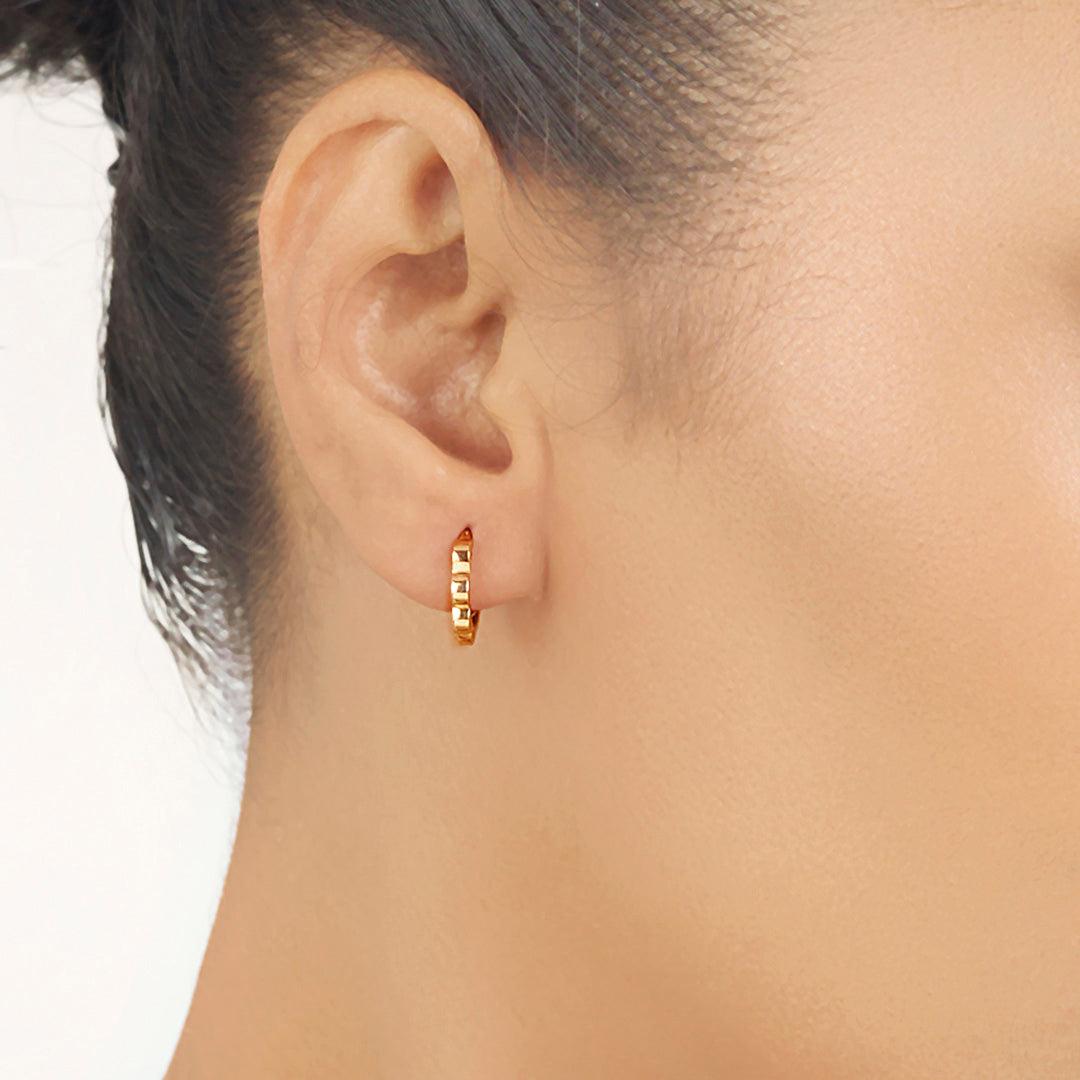 Rosy Flash Gold Hoops & Huggies Earrings for Women