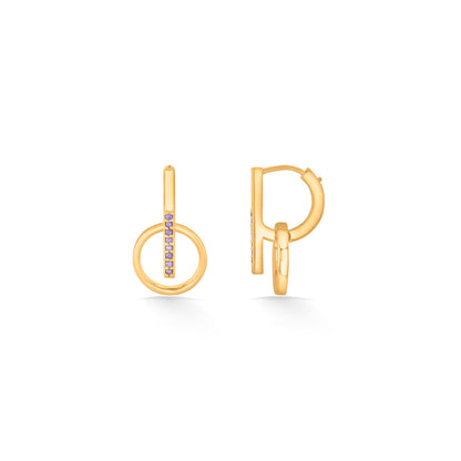 Cosmic Orbit Gold Hoops & Huggies Earrings for Women