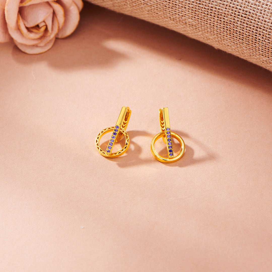 Cosmic Orbit Gold Hoops & Huggies Earrings for Women