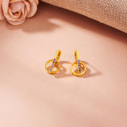 Cosmic Orbit Gold Hoops & Huggies Earrings for Women