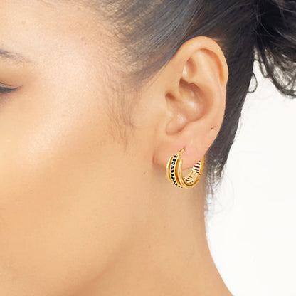 Nocturne Glow Gold Hoops & Huggies Earrings for Women