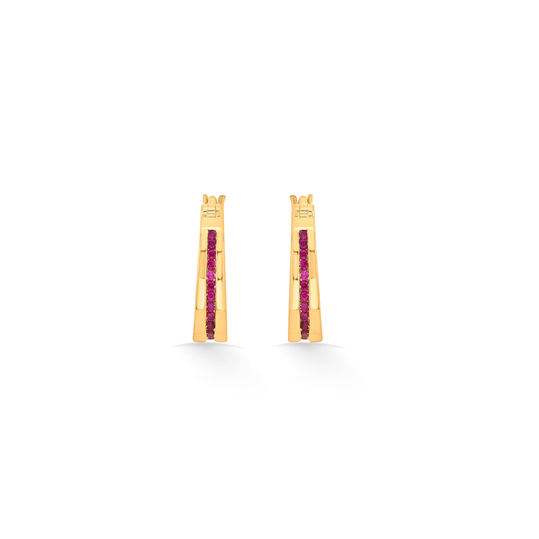 Coral Shine Gold Hoops & Huggies Earrings for Women