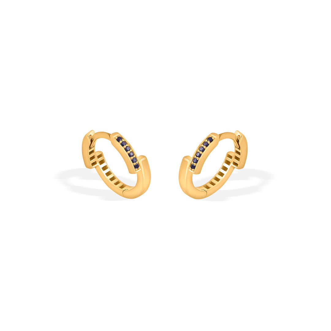 Lunar Drift Gold Hoops & Huggies Earrings for Women