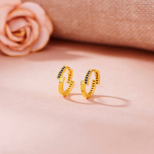 Lunar Drift Gold Hoops & Huggies Earrings for Women