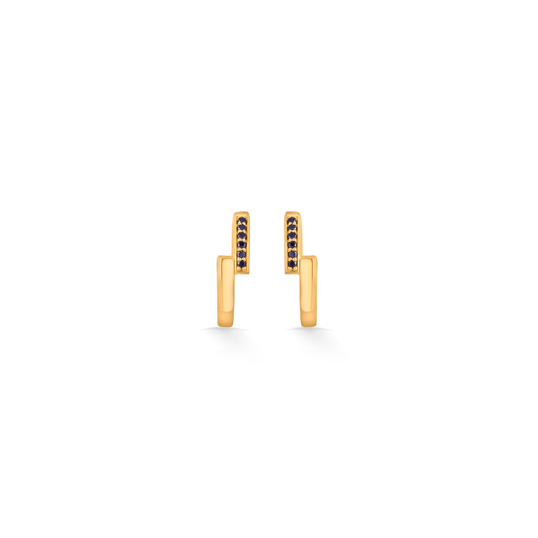 Lunar Drift Gold Hoops & Huggies Earrings for Women