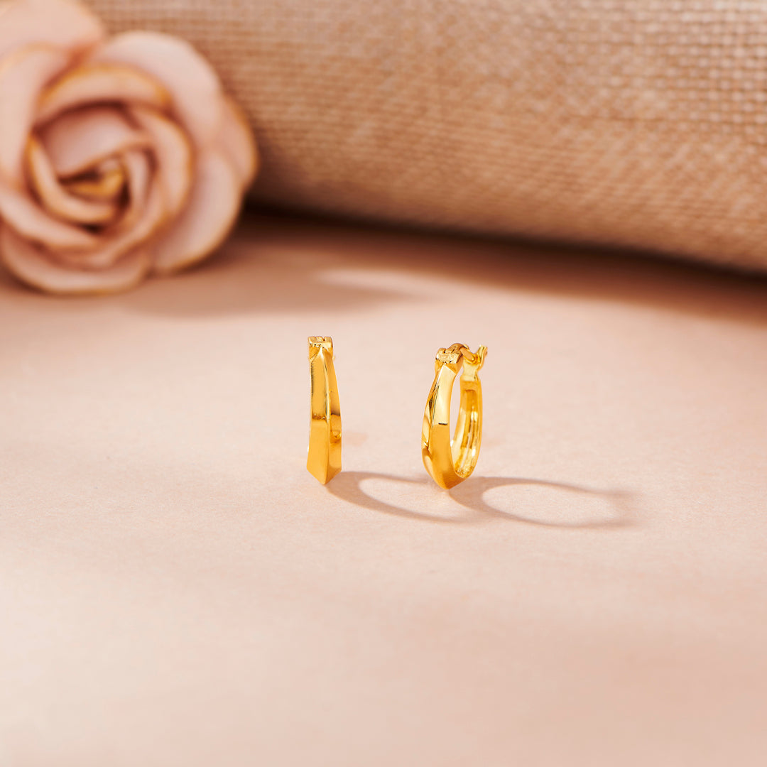 Aura Charm Gold Hoops & Huggies Earrings for Women