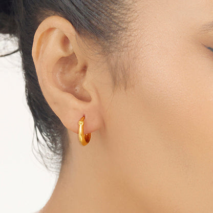 Aura Charm Gold Hoops & Huggies Earrings for Women