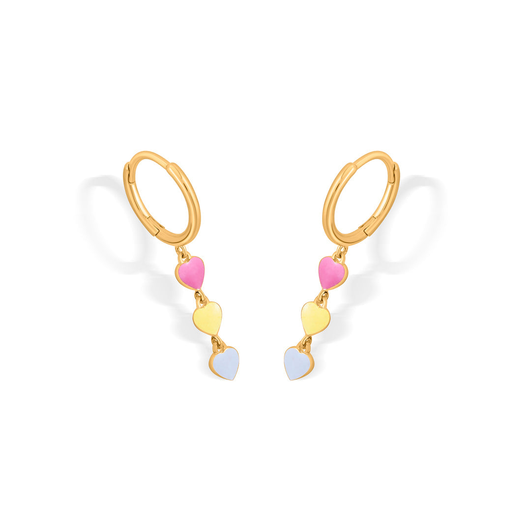 Love Link Gold Hoops & Huggies Earrings for Women