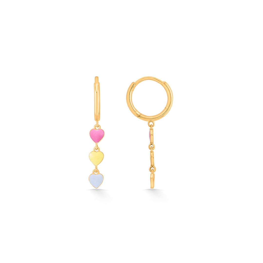Love Link Gold Hoops & Huggies Earrings for Women