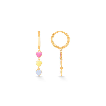 Love Link Gold Hoops & Huggies Earrings for Women