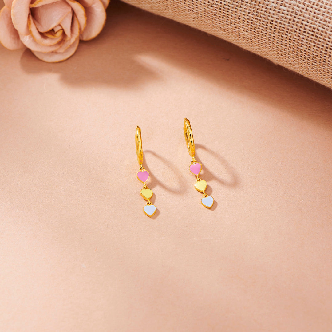 Love Link Gold Hoops & Huggies Earrings for Women