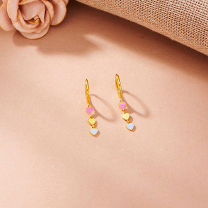 Love Link Gold Hoops & Huggies Earrings for Women