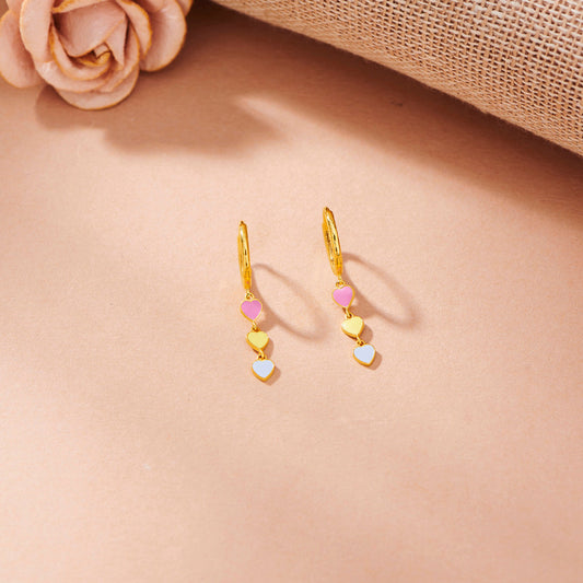 Love Link Gold Hoops & Huggies Earrings for Women