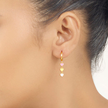 Love Link Gold Hoops & Huggies Earrings for Women