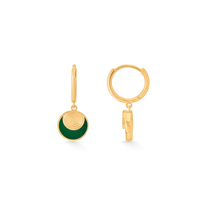 Emerald Bloom Gold Hoops & Huggies Earrings for Women