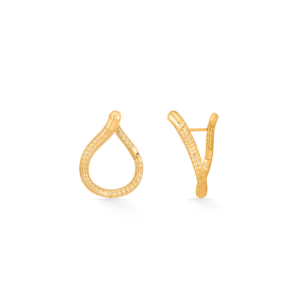 Flow Loop Gold Hoops & Huggies Earrings for Women